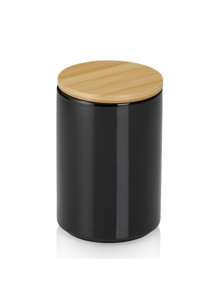 Ємність для зберігання сипучих Cady, Ø10 см, 0,8 л, чорна (15273) Kela (370641717)