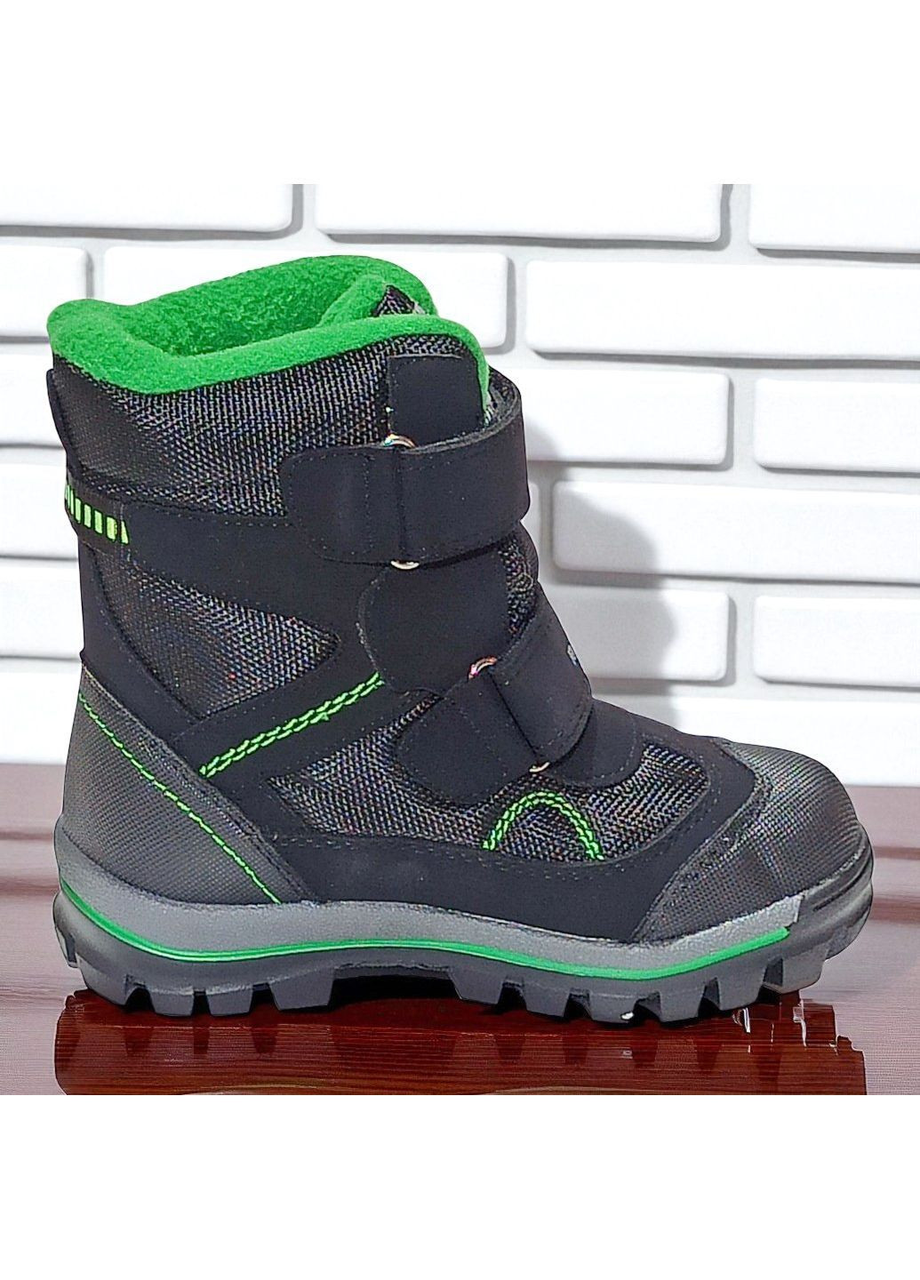 Зимові черевики на овчині для хлопчика, зимові дутики на липучках, термочеревики на овчині для хлопчика Казка L&D (365655664)