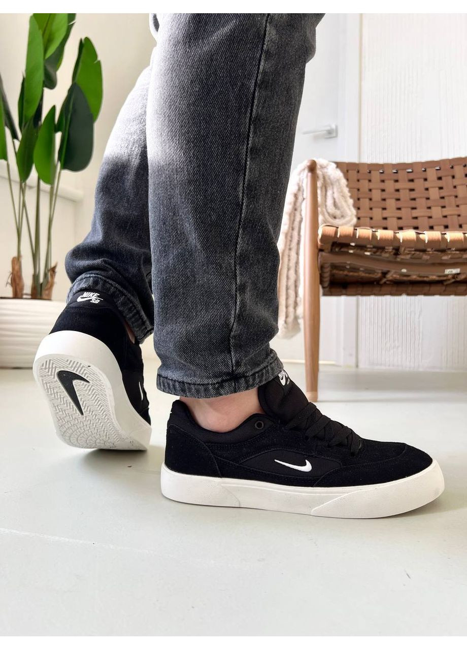 Чорні Осінні кросівки чоловічі nike sb skate shoes black найк сб данк No Brand