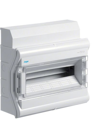 Щит розподільний електричний накладний на 18(20) модулів для автоматів з прозорими дверцятами Vector VE118DN дл (3282) Hager (298575422)