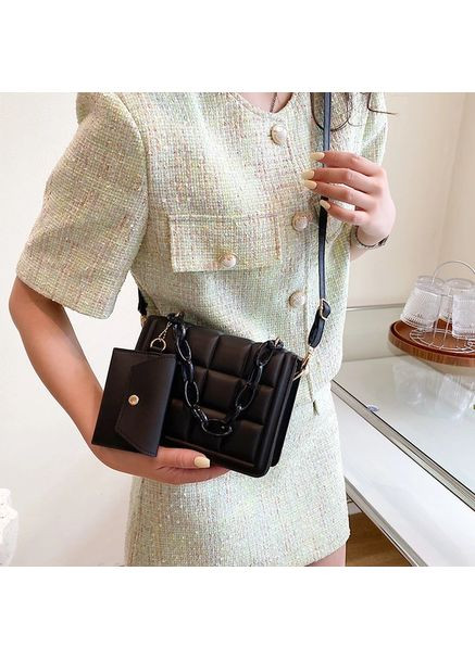 Сумка кросс-боди с кошельком женская черная (RN-213) No Brand (351378666)