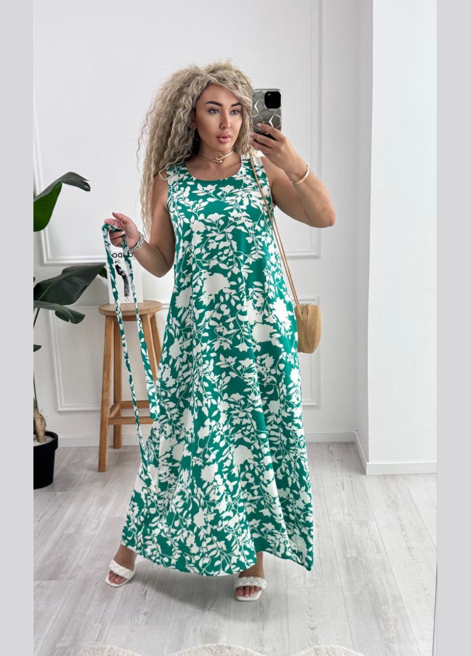 Зелена повсякденний, кежуал жіноча сукня Style Point з абстрактним візерунком