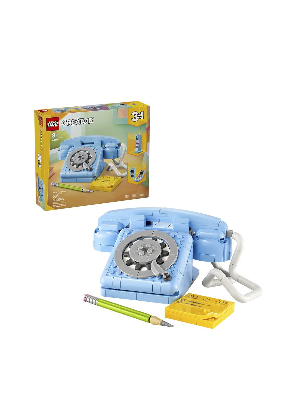 Конструктор Creator - Ретро телефон, 383 деталі колір різнокольоровий ЦБ-00283681 Lego (355183518)