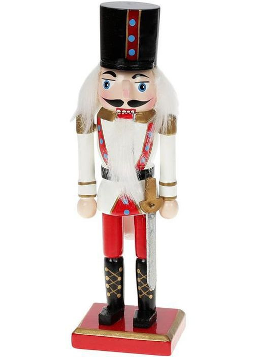 Статуэтка декоративная «Щелкунчик» 20см, деревянная, красный с белым. Bona (329898831)