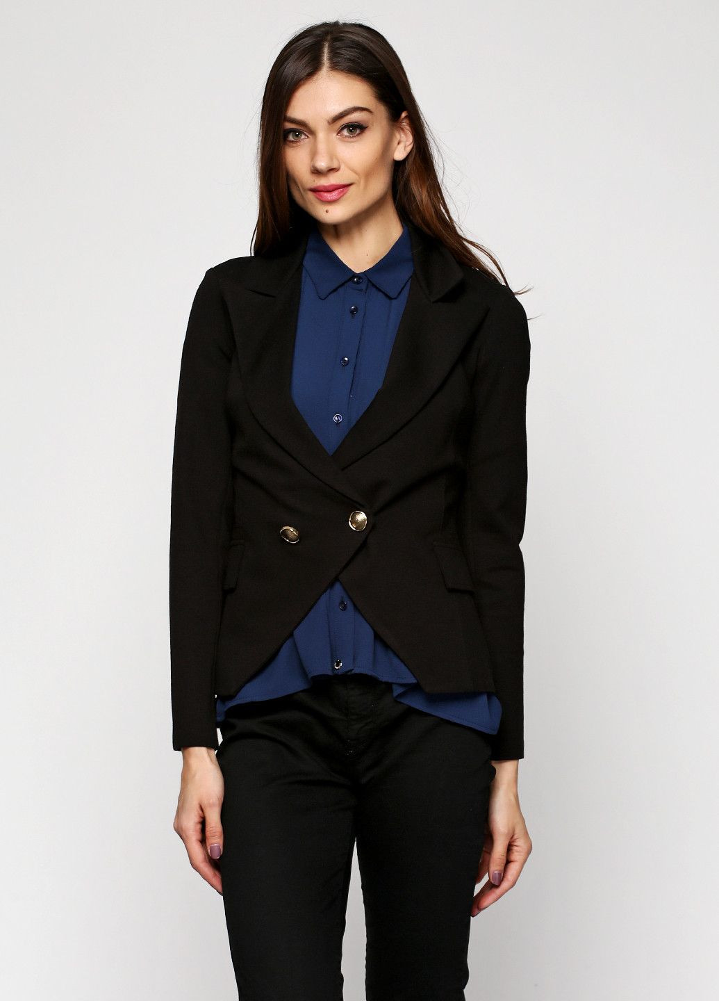 Черный женский пиджак cfcoo76751oo3 черный Rinascimento - демисезонный