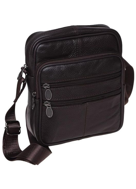 Сумка планшет через плечо мужская из натуральной кожи маленькая Коричневый 36911 Borsa Leather (353689926)