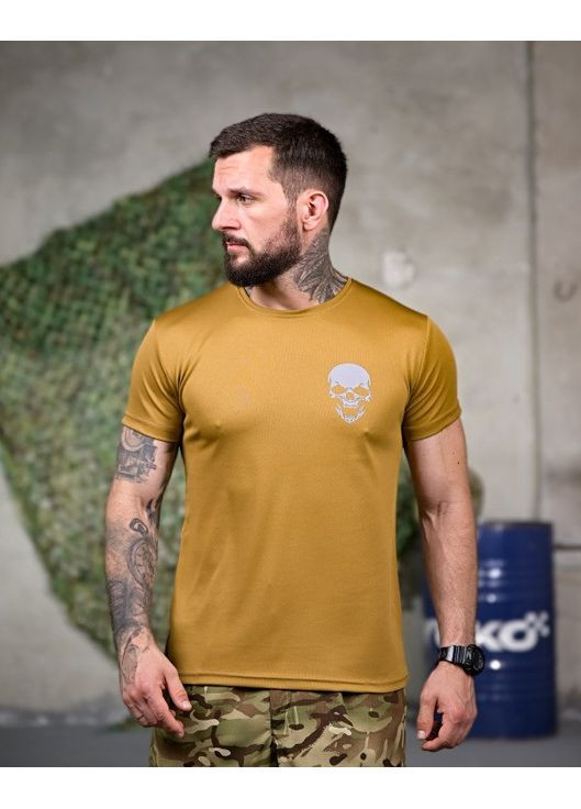 Тактична чоловіча футболка з принтом койот No Brand (348437543)