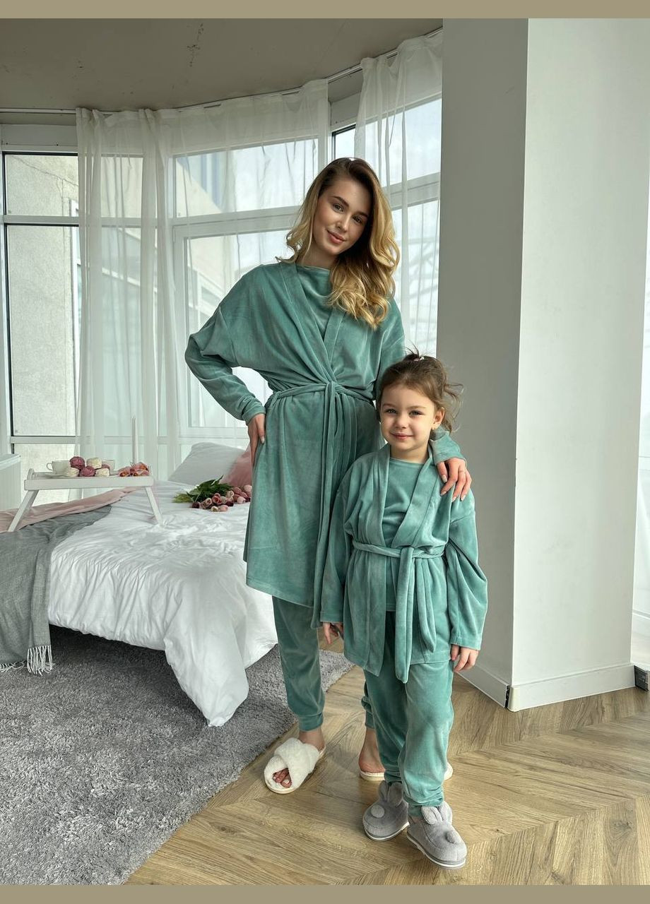 Оливковый демисезонный женский комплект No Brand