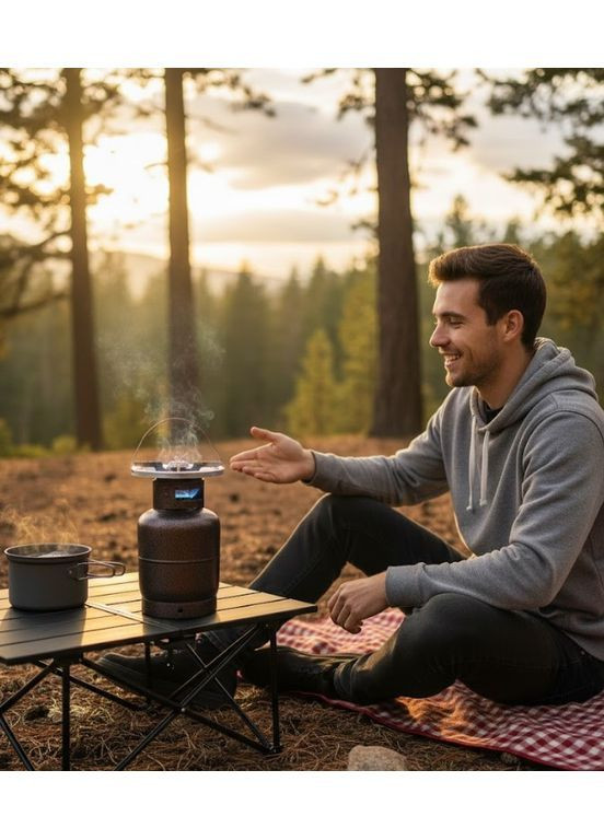 Портативный газовый баллон для кемпинга 8 л c горелкой (2104618758) No Brand (367056632)