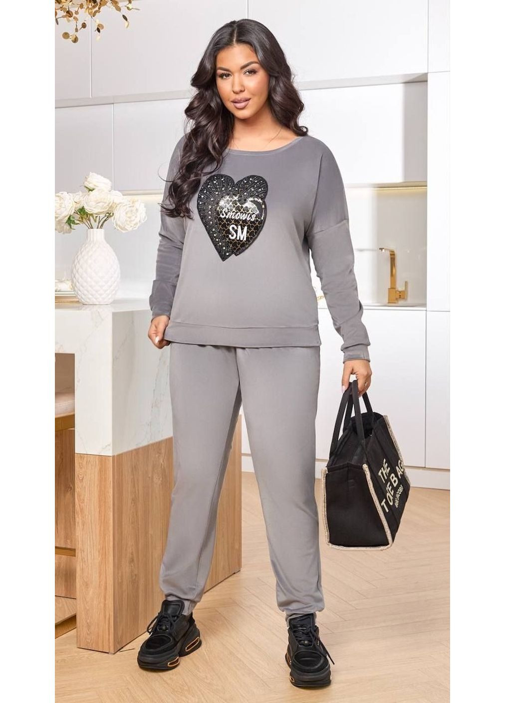 Костюм (світшот, штани), колір Сірий Fashion (361668149)