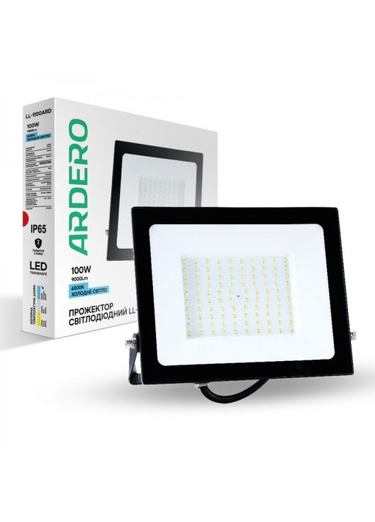 Светодиодный прожектор LL-1100ARD 100W 9000Lm 6500K (80019) Ardero (305757326)