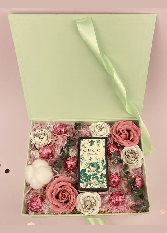 Подарунковий набір Bloom Acqua дівчині, мамі, сестрі, подрузі, коханій на день народження, свято, річницю (8-0592) Кукумбер (289362874)