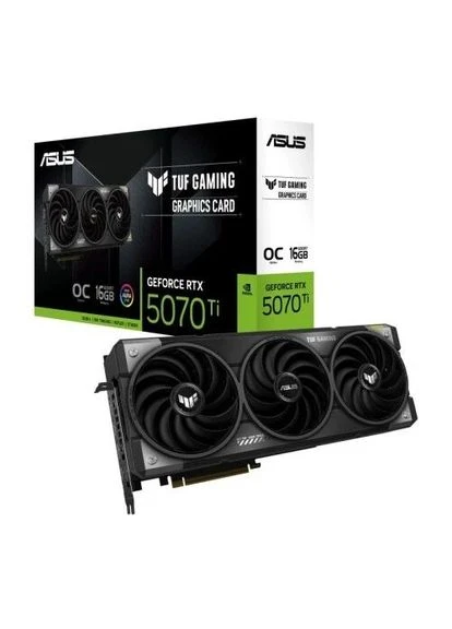 Відеокарта GeForce RTX 5070 Ti,, TUF GAMING OC, 16Gb GDDR7, 256-bit, 2xHDMI/3xDP, 2610/28000 MHz, 16-pin Asus (395355070)