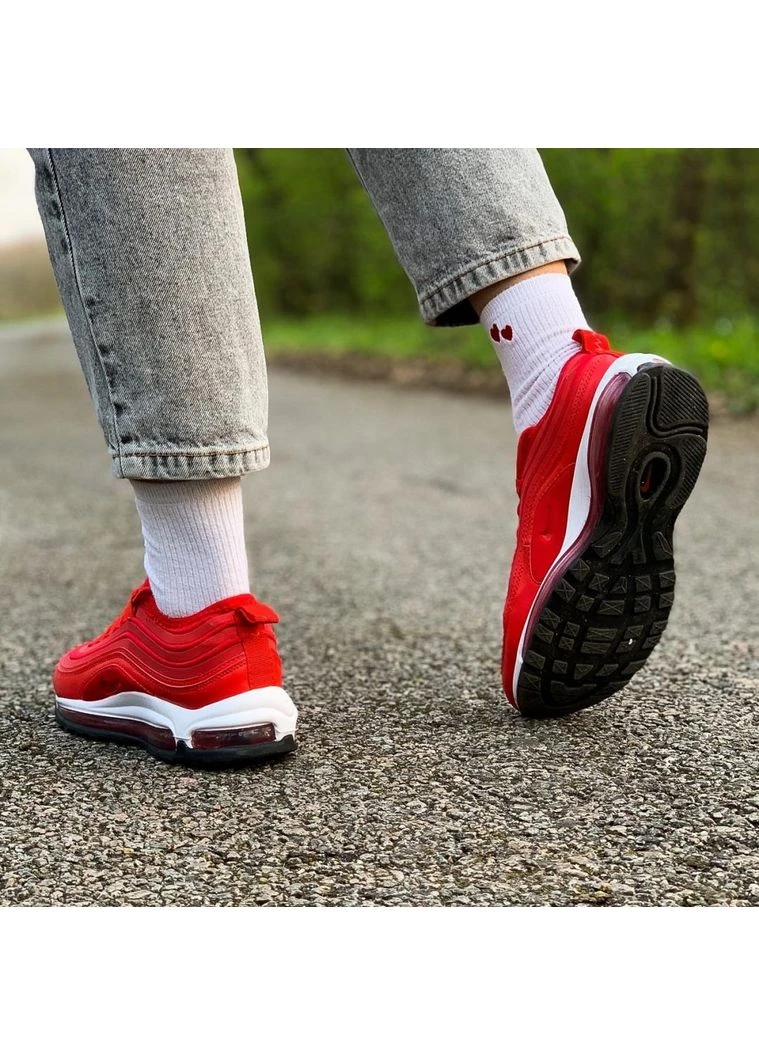 Красные демисезонные кроссовки мужские nike air max 97 red найк аир макс 97 красные No Brand
