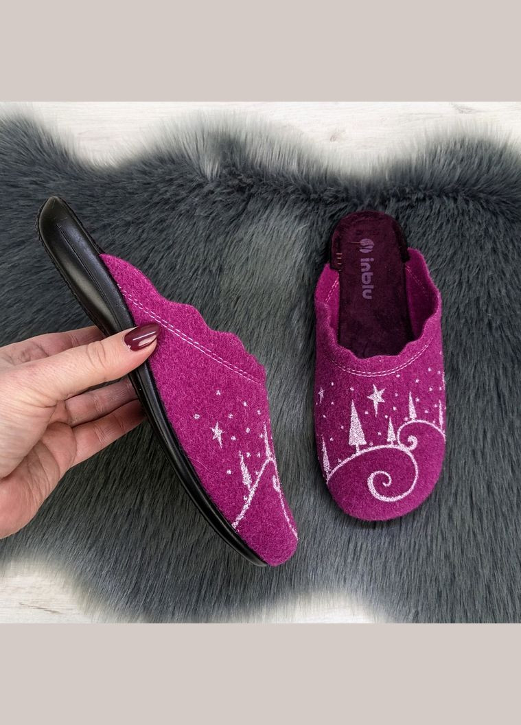 Малиновые тапочки домашние женские Inblu