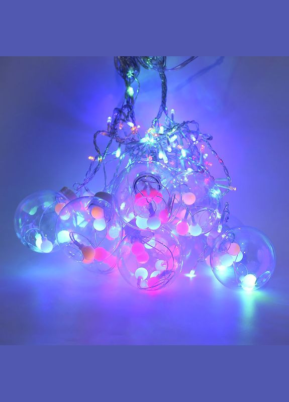 Светодиодная гирлянда YLX-027 Balls Цветной свет 2.5 м новогодние шары на окно 2шт Lesko (349730479)