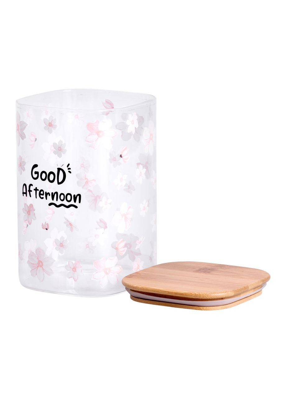 Банка для сыпучих продуктов с бамбуковой крышкой 1.2 л емкость для сыпучих стекло HP-34-23 (A-034247) Yiwu (347348920)