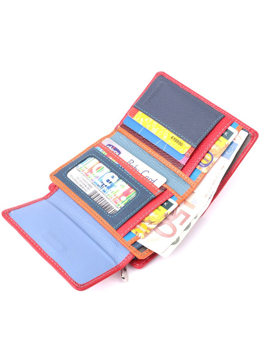 Женский кошелек из натуральной кожи с монетницей 22503 Красный st leather (306881585)