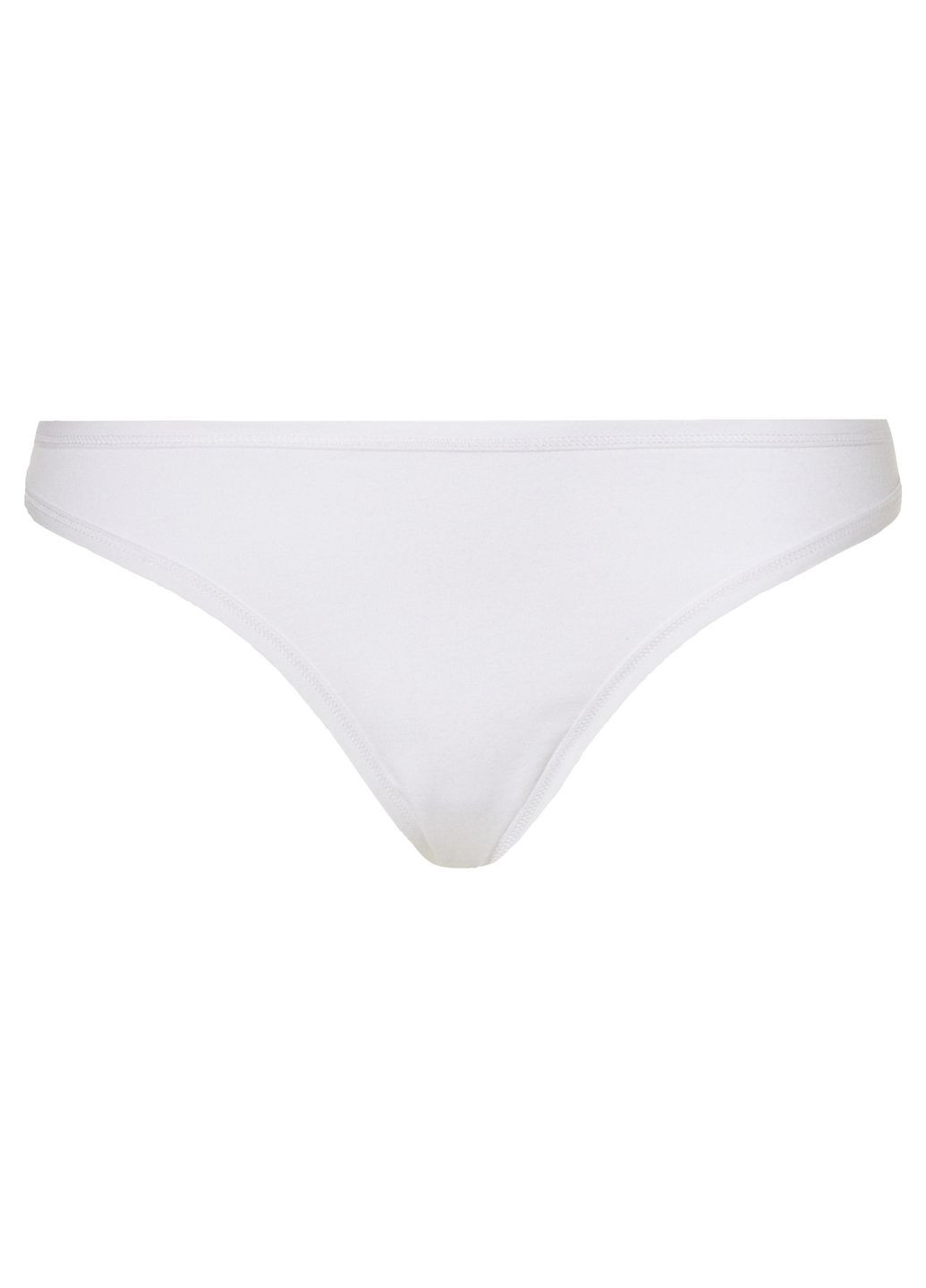 Трусики-стринги бавовняні однотонні для жінки LYCRA® 450320 білий Esmara С эластичным поясом (322220817)