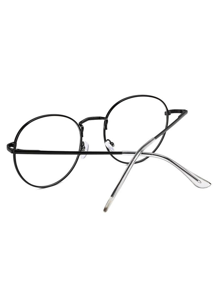 Іміджеві окуляри нульовки прозорі унісекс чорна оправа LIGHT (315889598)