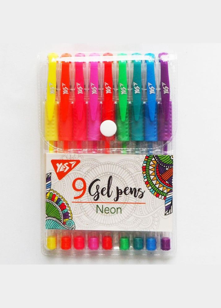 Набір гелевих ручок "Neon" 9 шт Yes (345877816)