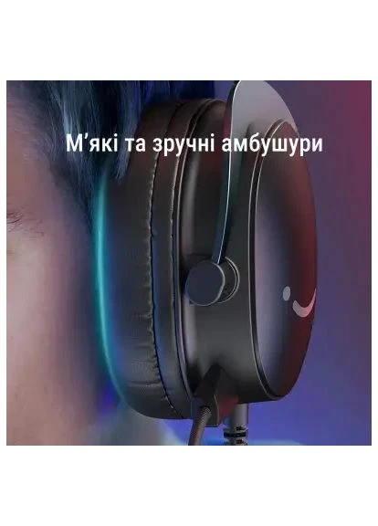 Ігрові навушники H9 зі знімним мікрофоном black Fifine (373954672)