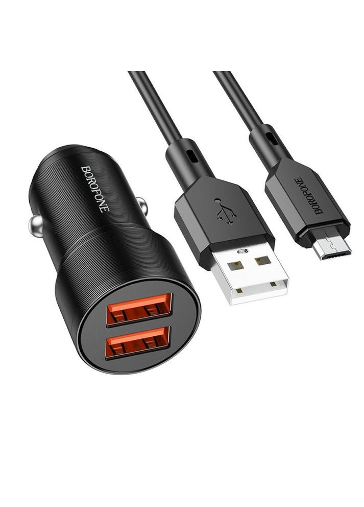 Автомобильное Зарядное Устройство BZ19 Wisdom Micro 2.4A Цвет Сапфирово-синий Borofone (340935318)