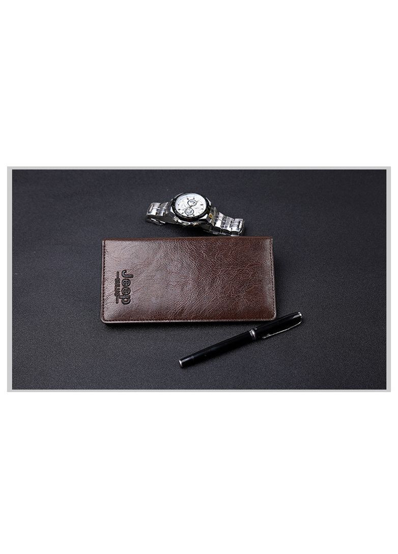 Чоловічий гаманець портмоне Buluo Carteira 8068 Темно-коричневий Jeep (297707712)