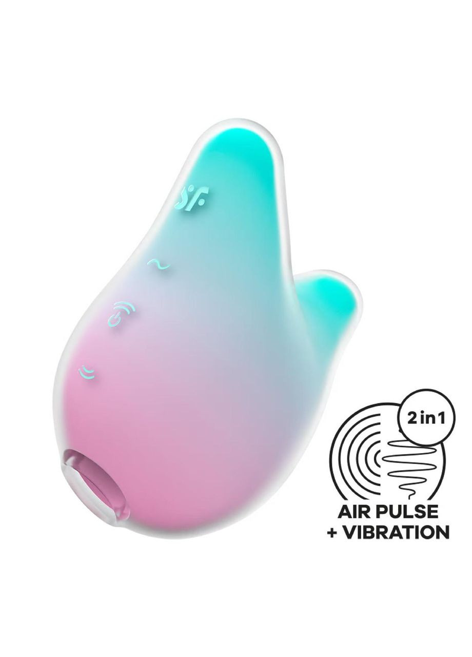 Вакуумный клиторальный стимулятор с вибрацией Satisfyer Mermaid Vibes Mint/Pink, 2 мотора No Brand (366879523)