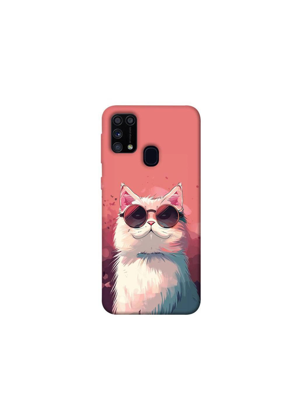 Чохол на Samsung Galaxy M31 Сat with glasses Frontalka (353351079)