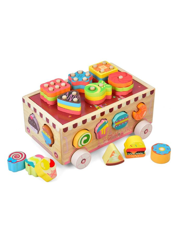 Дерев'яна іграшка Центр розвиваючий MD 0893 сортер, фігурки солодощі Bambi (363255591)