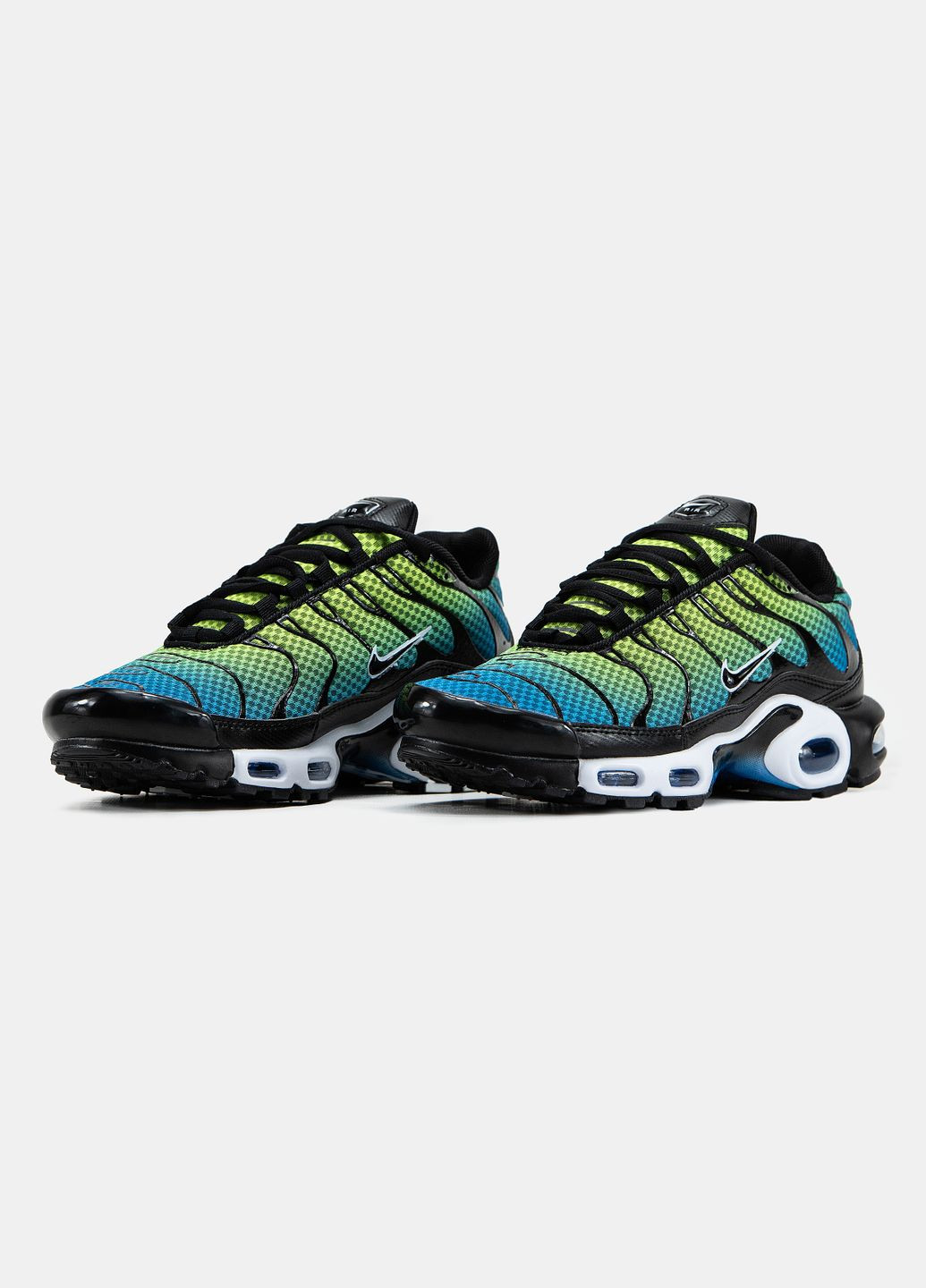 Синие демисезонные кроссовки мужские nike air max tn plus blue yellow black | найк аир макс тн плюс синие желтые черные No Brand
