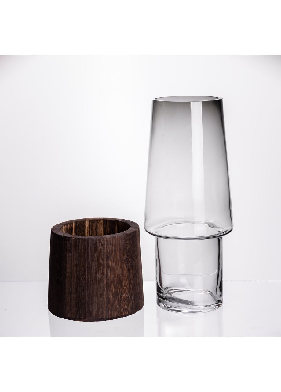 Кількість: Ваза для квітів скляна 29 см коричнева 2 л Yiwu (370432371)