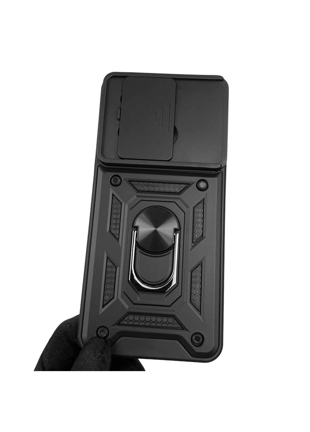 Чехол для Redmi Note 13 Pro 5G бронированный с кольцом со шторкой на сяоми редми нот 13 про 5г чёрный rg1 Xiaomi (366023315)