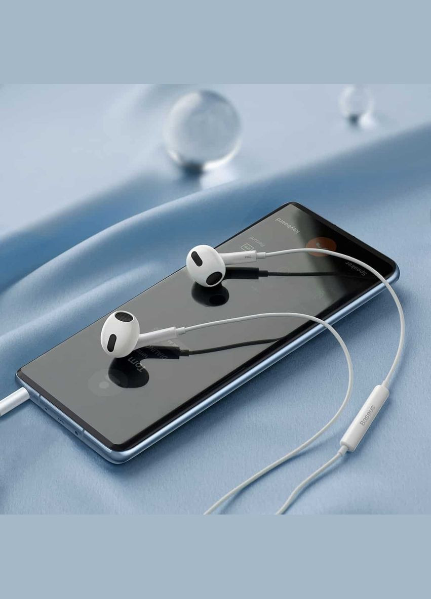 Наушники Encok 3.5mm lateral in-ear Wired Earphone H17 White Baseus Encok H17 (340279760)