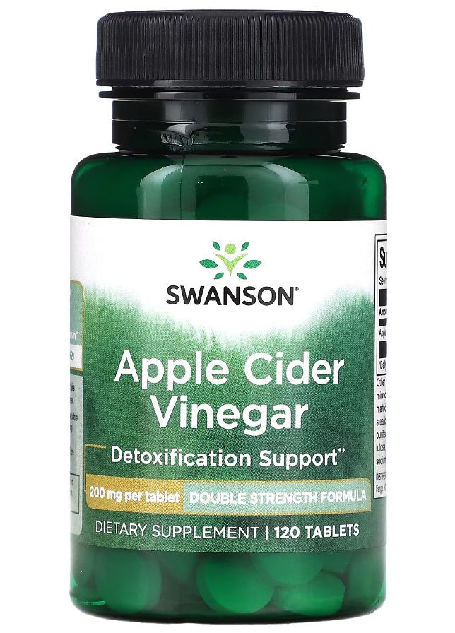 Яблочный уксус Apple Cider Vinegar 200 мг 120 таб Swanson (351864348)