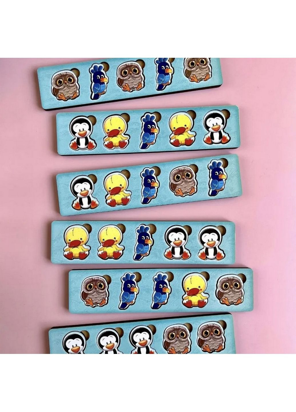 Деревянная настольная игра "Птицы" сортер-комодик 24х15х6 см No Brand (289365030)