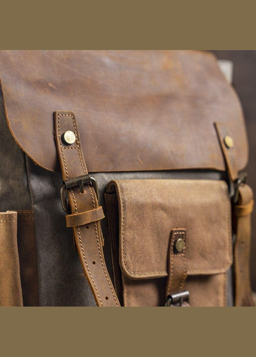 Зручний рюкзак з кишенями canvas 20111 Сірий Vintage (328449855)