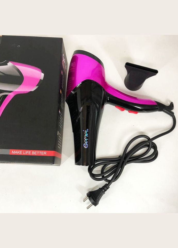 Фен GM-1766 2.6кВт АС, женский фен для волос, электрофен для волос. Цвет: фиолетовый Gemei (364665621)