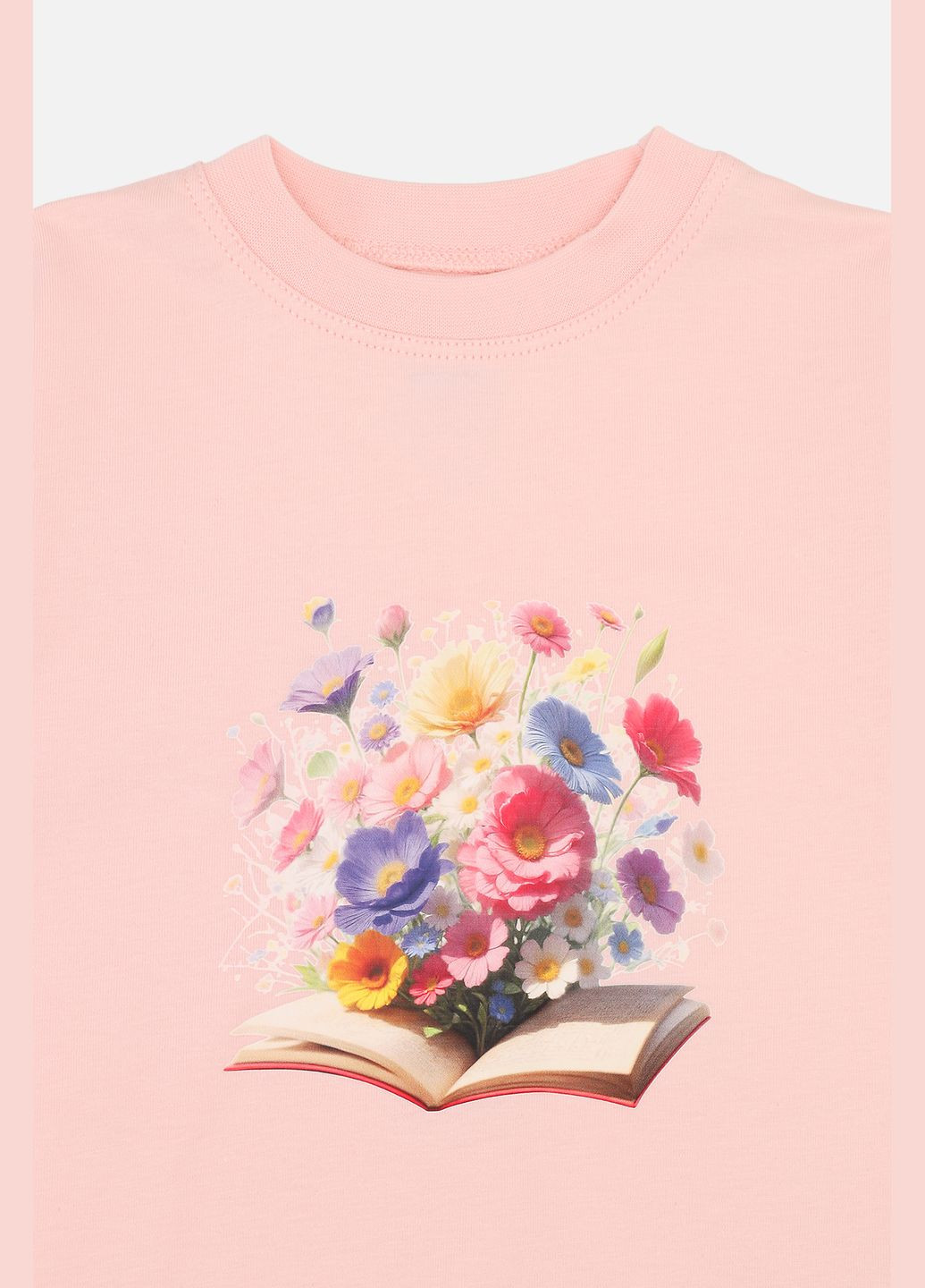 Светло-розовая летняя футболка с коротким рукавом для девочки цвет светло-розовый cb-00273355 Yuki