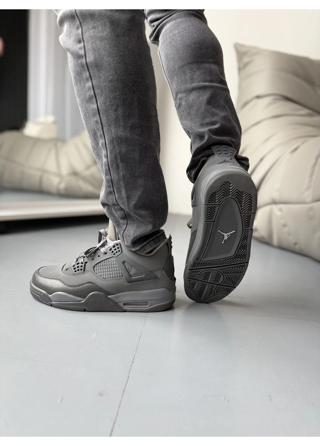 Цветные летние кроссовки nike 4 retro se wet cement найк аир ретро No Brand