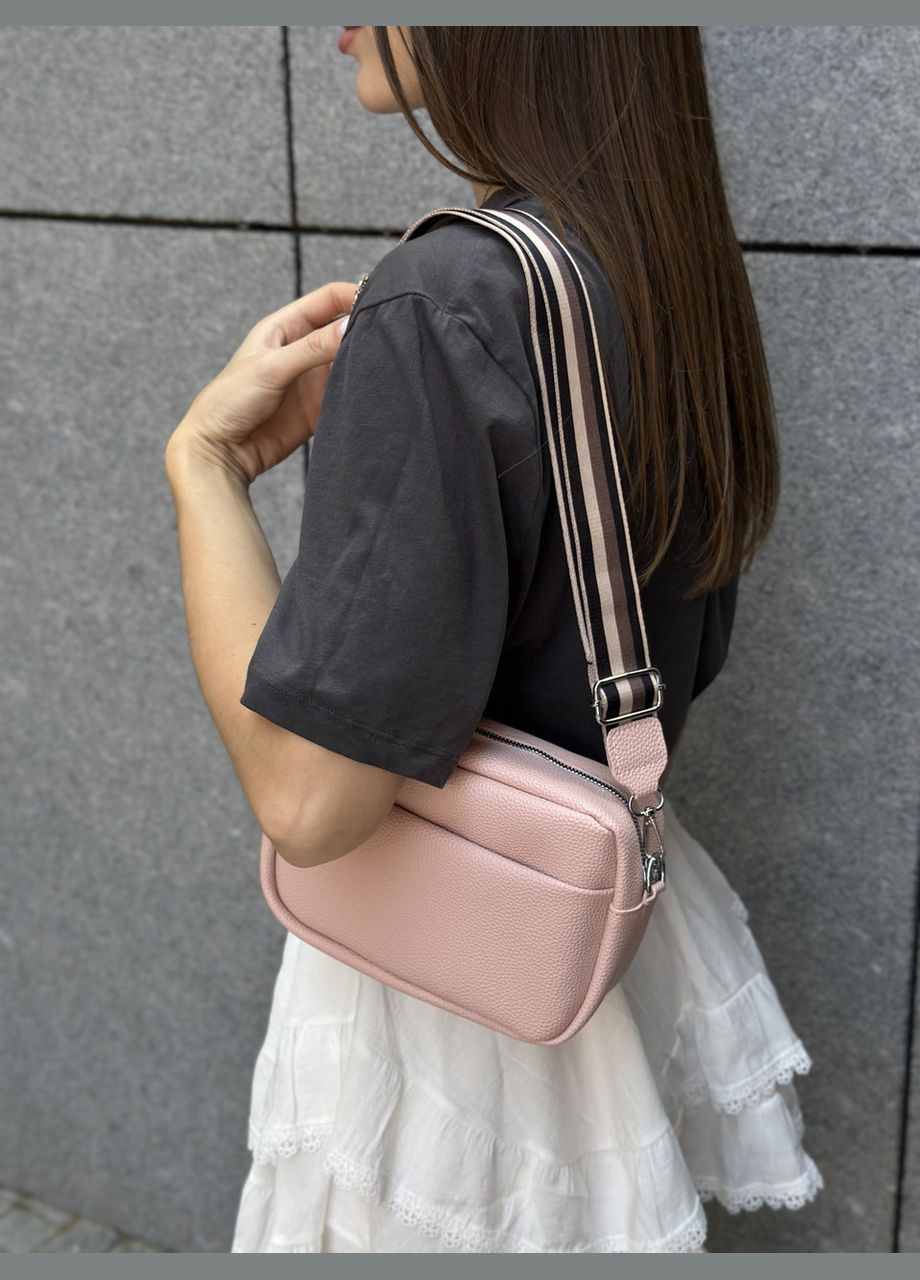 Женская сумка 9307 кросс-боди через плечо розовая No Brand (303323076)