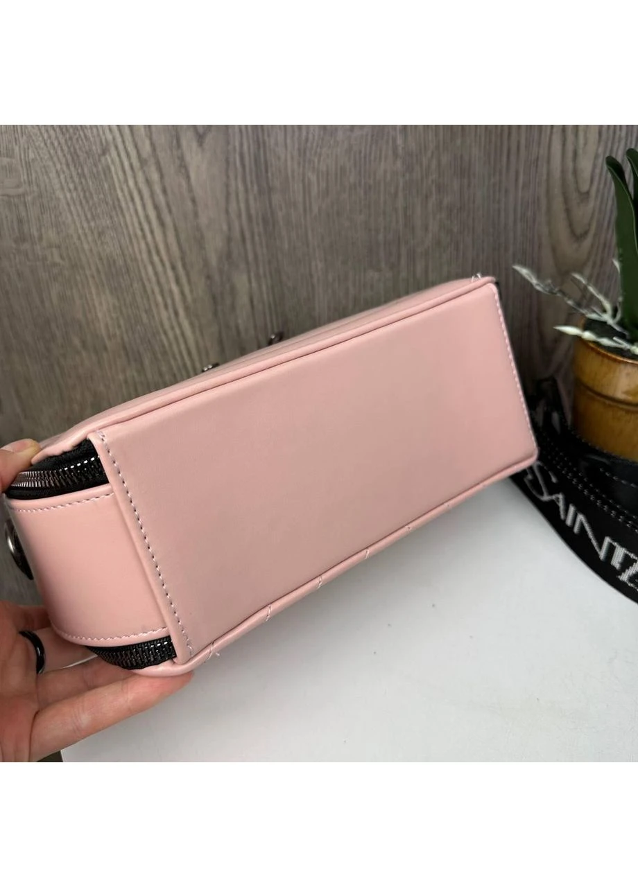 Стильная женская мини сумочка стиль Yves Saint Laurent каркасная, сумка для девушек стеганная Пудровый No Brand (393667066)