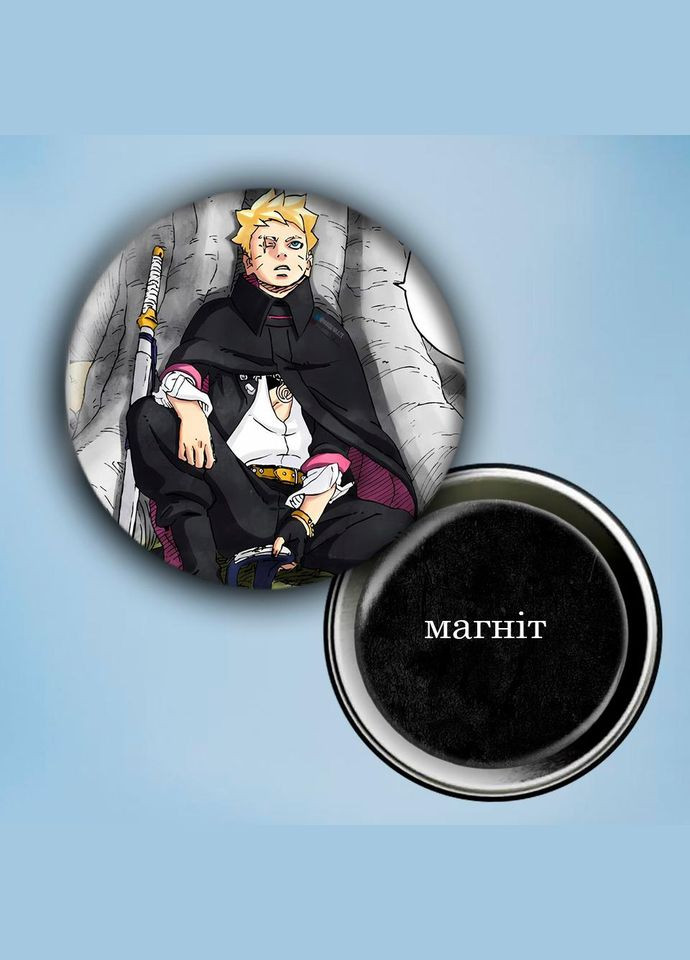 Фотомагніт (магніт на холодильник) Аніме Боруто #0007 56 мм чорний No Brand (309154812)