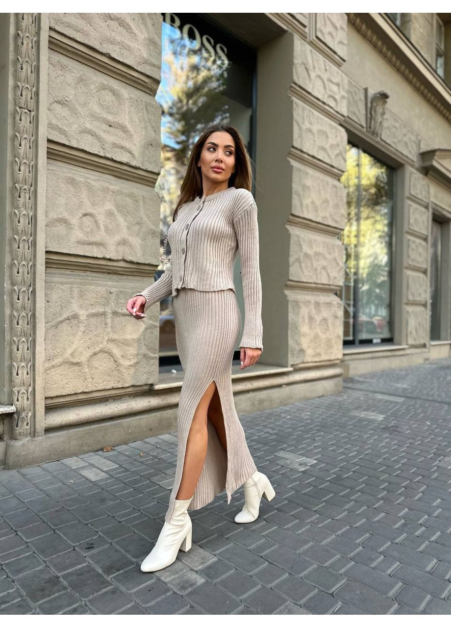 Костюм с длинной юбкой и жакетом (вязка). Україна (363840106)