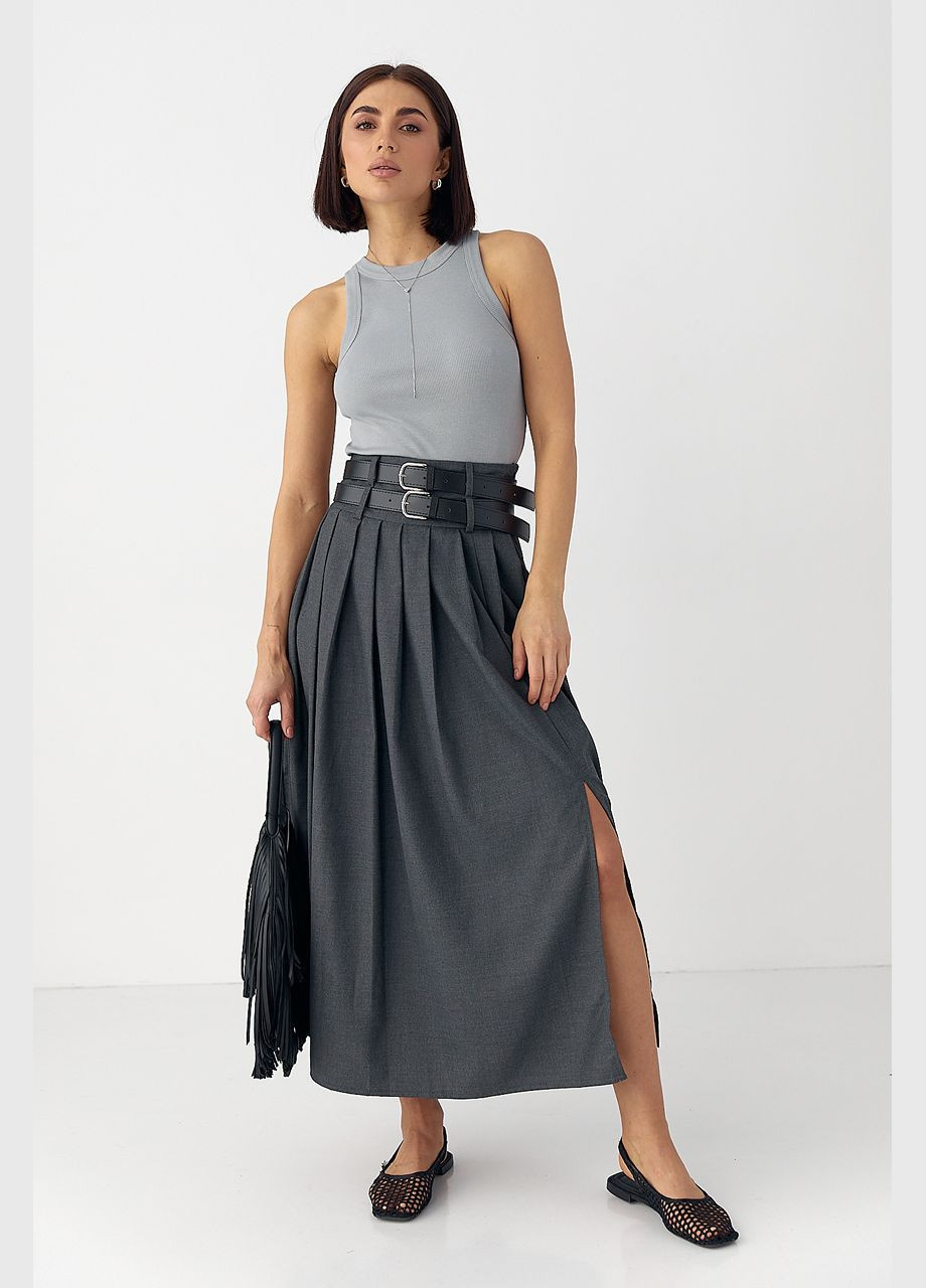 Спідниця міді зі складками Lurex (323644483)