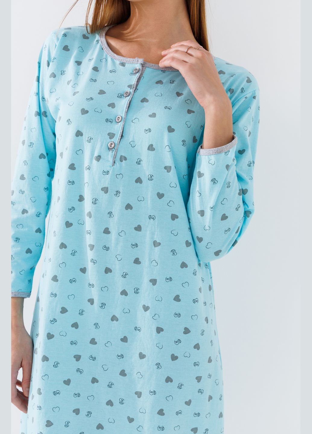 Ночная женская рубашка 3274 Голубой Sevgi (316018632)