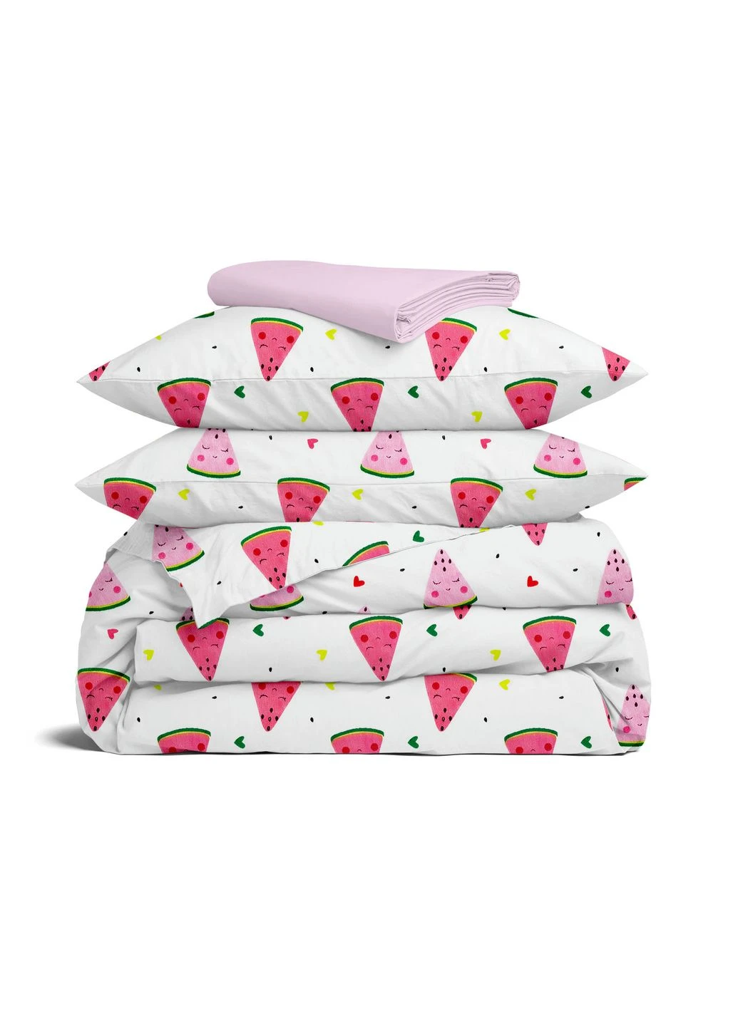 Евро постельное белье с простыней на резинке HAPPY WATERMELON CS1 (4822052413074) Cosas (393213471)