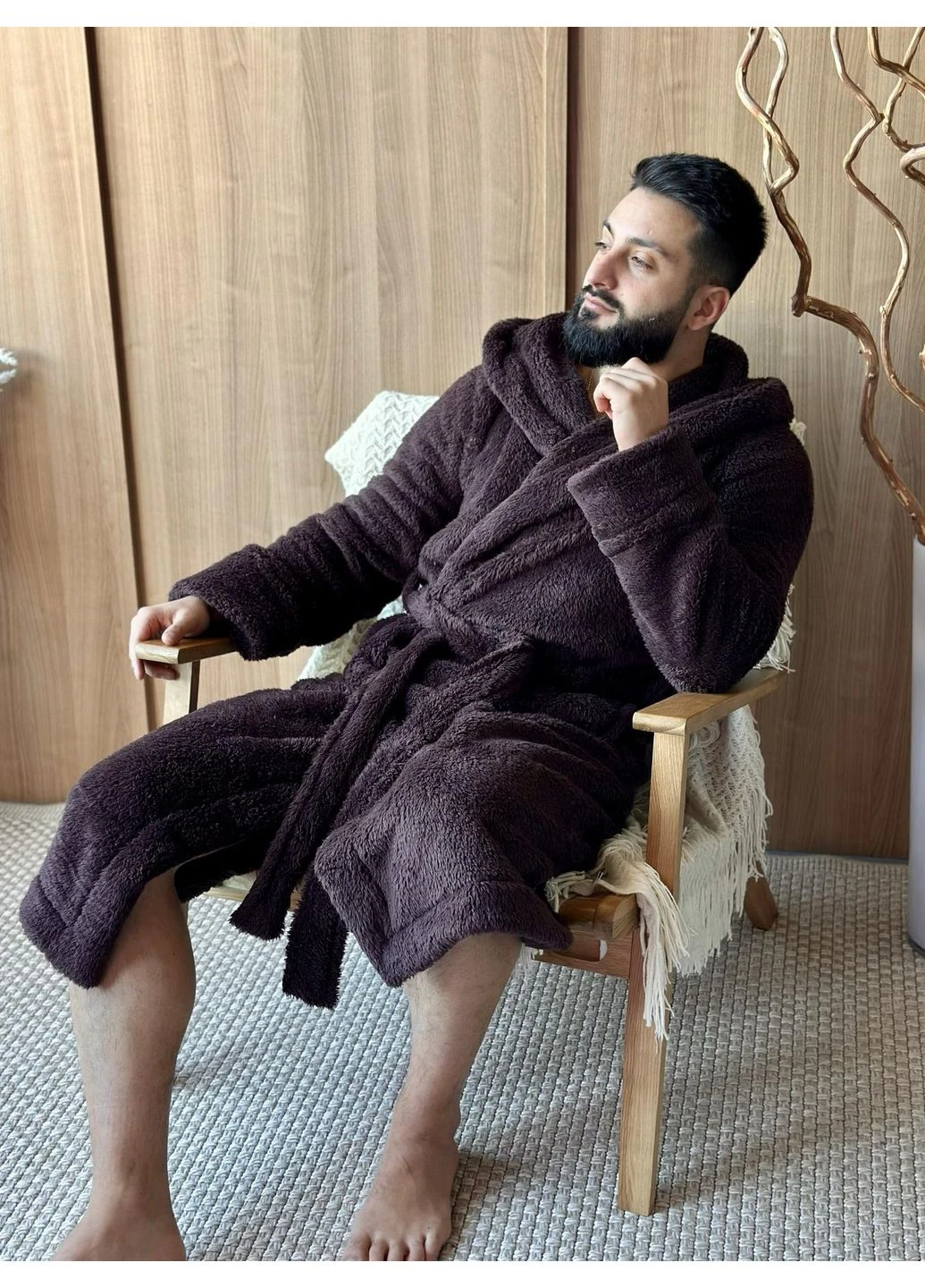 Халат унисекс с капюшоном Cuddle (cosy4856807) Cosy (390966025)