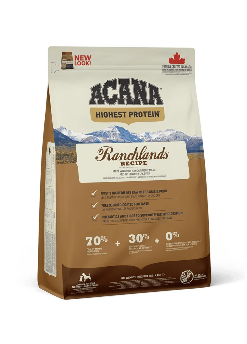 Сухий корм для собак Ranchlandds Dog Recipe Яловичина, ягня та свинина 2 кг Acana (384733524)